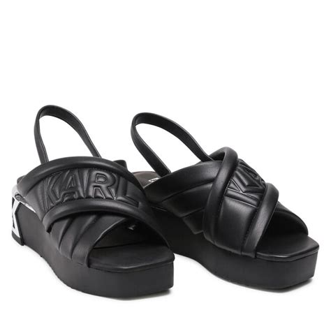 Sandalen KARL LAGERFELD KL80628 Black Eschuhe De