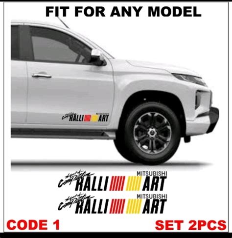 Mitsubishi Strada Xpander Montero Adventure Mirage RALLIART Sticker For