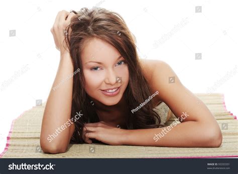 Beautiful Woman Bikini Lying On Straw Stock Photo 93333331 Shutterstock