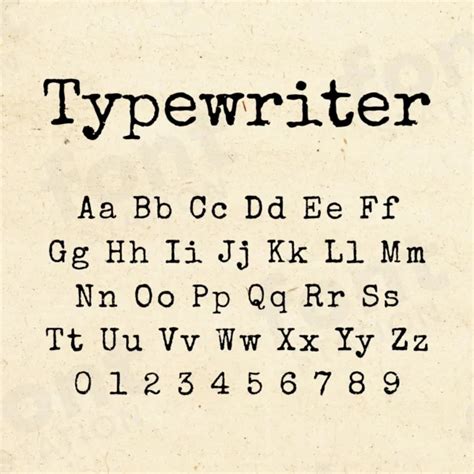 Typewriter Font - Writing Machine Font - Instant Download