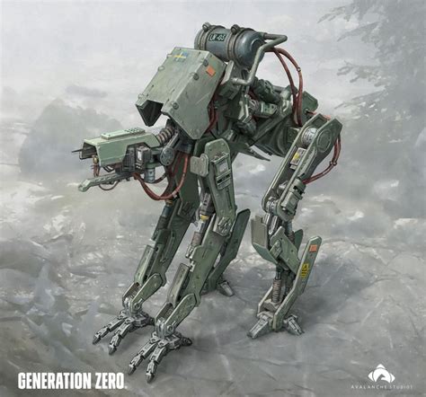 Artstation Generation Zero Runner Ville Ericsson Robot Concept