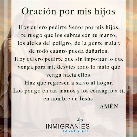 ORACION POR LOS HIJOS Oraciones Oracion Por Los Hijos Frases Religiosas