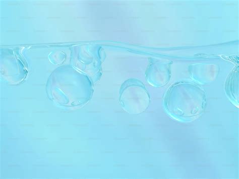 A Group Of Bubbles Floating On Top Of A Blue Surface Photo Blue Image