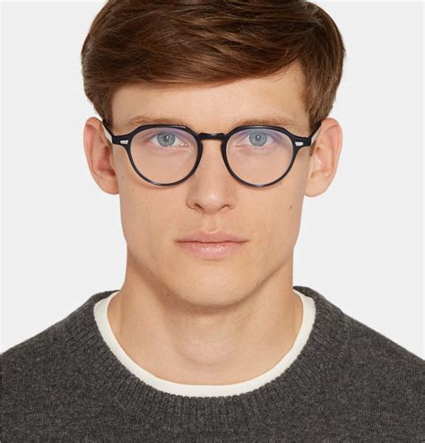 Cutler And Gross Hexagonal Frame Acetate Optical Glasses Blue