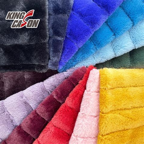 High Quality Thick Jacquard Different Colors Rabbit Fux Fur Fabric For