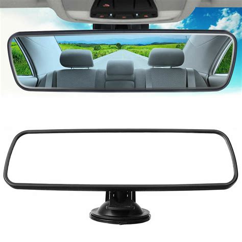 9 Car Rear View Mirror With Suction Cup Convex Wide Angle HD Inside