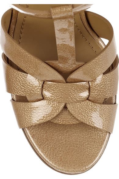 Yves Saint Laurent Tribute Patent Leather Sandals Net A Portercom