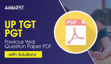 UP TGT PGT Previous Year Question Paper PDF With Solutions