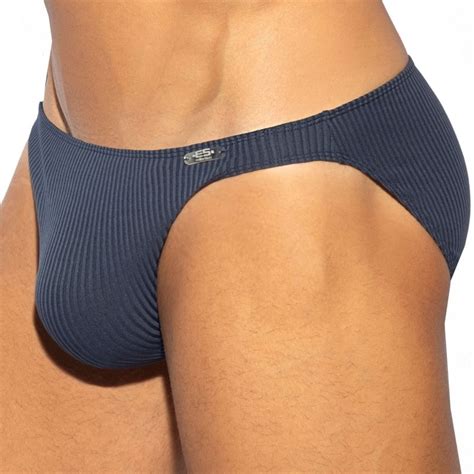 ES Collection Recycled Rib Bikini Briefs Navy INDERWEAR