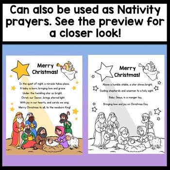 Nativity Poems {6 Poems in Color and B/W!} {Religious Christmas Activities}