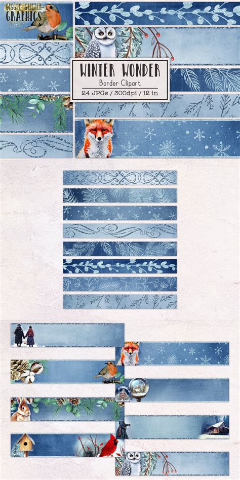 Winter Wonderland Clip Art Borders