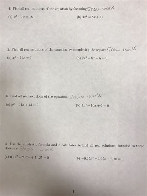 Solved Find All Real Solutions Of The Equation By Factoring Chegg