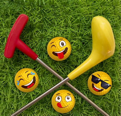 Oji-emoji Premium Emoji Golf Balls, Unique Professional Practice Golf ...