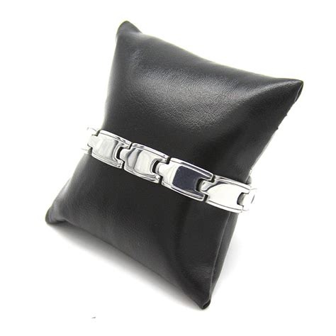 Pulsera Tipo Esclava Acero Plateado Hombre Lisa Gruesa Estiloss