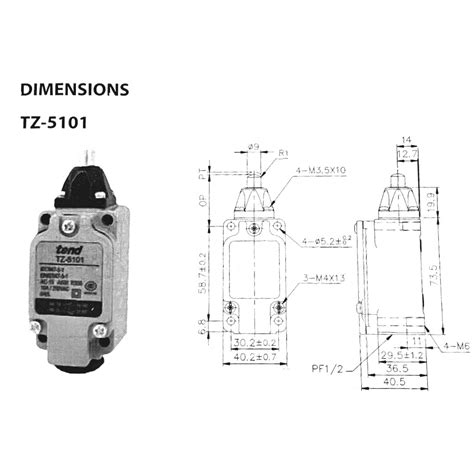 Tend Limit switch TZ Seires ลมตสวตซ รน TZ แบบ 2NO 2NC svselectric