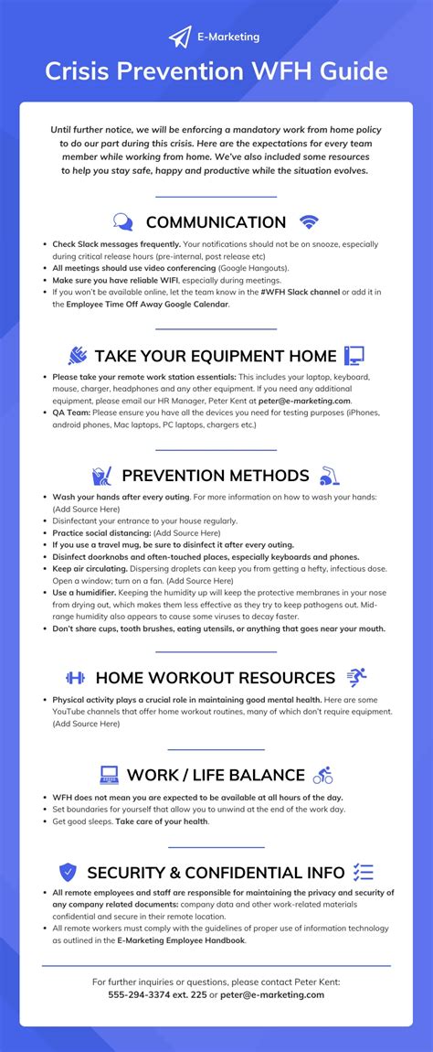 Crisis Prevention WFH Guide Infographic Template Venngage