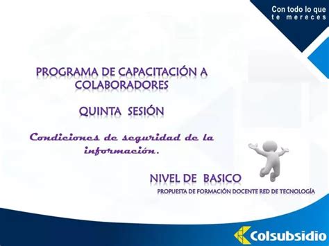 Ppt Programa De Capacitaci N A Colaboradores Quinta Sesi N Powerpoint