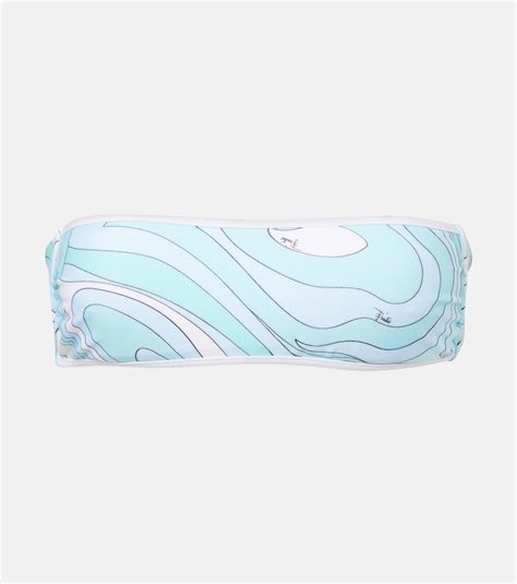 Marmo Bandeau Bikini Top In Multicoloured Pucci Mytheresa