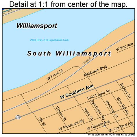 South Williamsport Pennsylvania Street Map 4272648