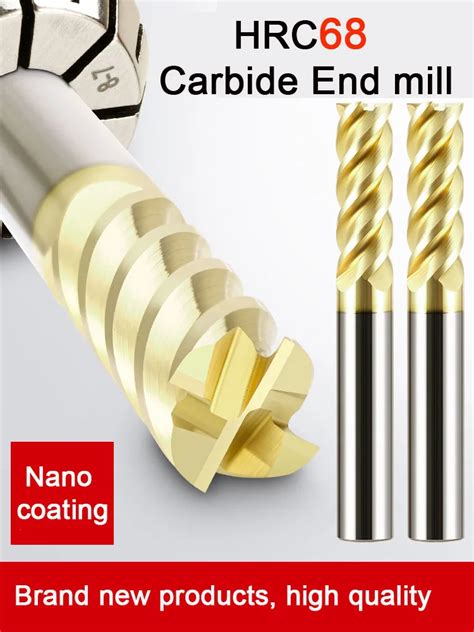 Flutes Hrc Carbide End Mill Alloy Tungsten Steel Milling Cutter