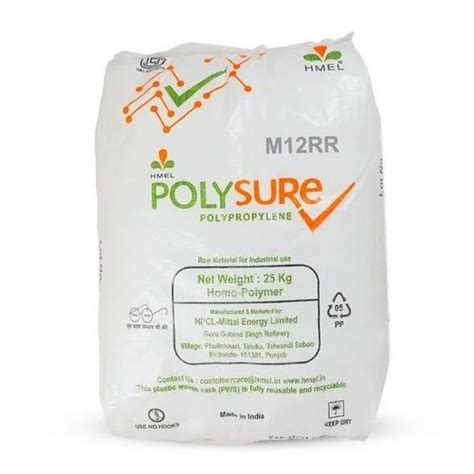 Natural Poly Propylene HMEL PP M12RR Packaging Size 25Kg Granules At