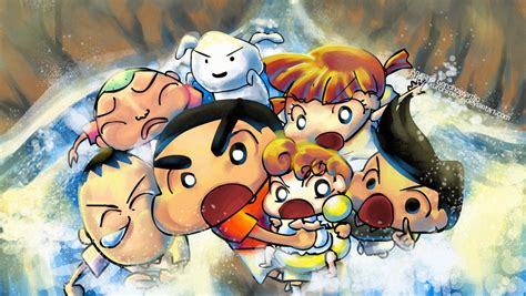 Crayon Shin Chan Waterfall By Kurohime27 On Deviantart