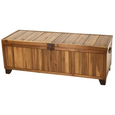 Rustic Wooden Storage Bench | Home Design Ideas