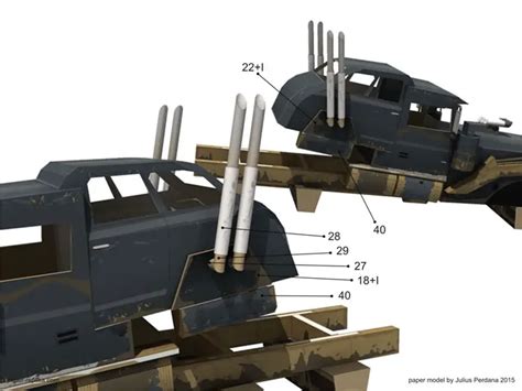 Mad Max : War Rig Paper Model Part 1