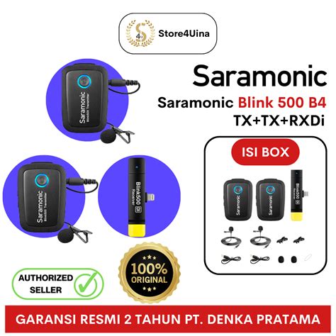 Jual Saramonic Blink 500 B4 Tx Tx Rxdi Wireless Microphone Shopee