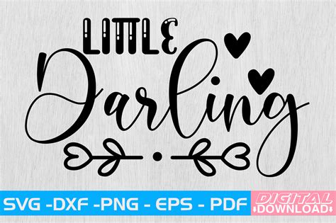 Little Darling Svg Design Graphic By Svgwow760 · Creative Fabrica