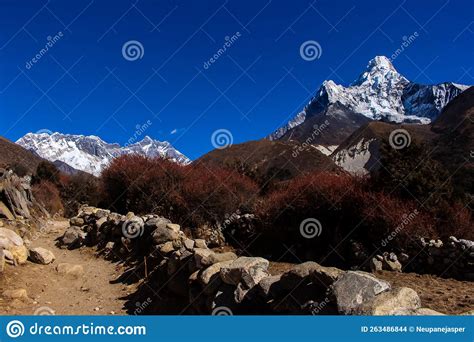 Camp De Base De Everest Et Trekking Amadablam Dans Les Himalayas De