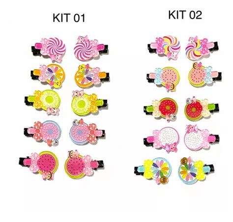 10 Presilha Cabelo Infantil Modelos Variados MercadoLivre