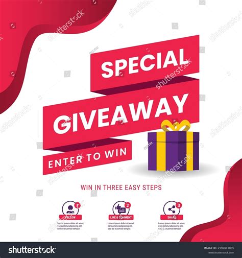 Giveaway Contest Enter Win Banner Template Stock Vector (Royalty Free) 2192012835 | Shutterstock