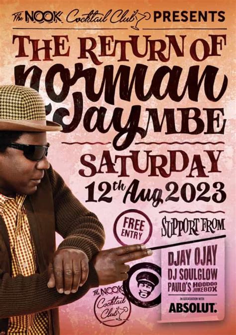 Norman Jay MBE The Nook Love Weymouth GIG Guide