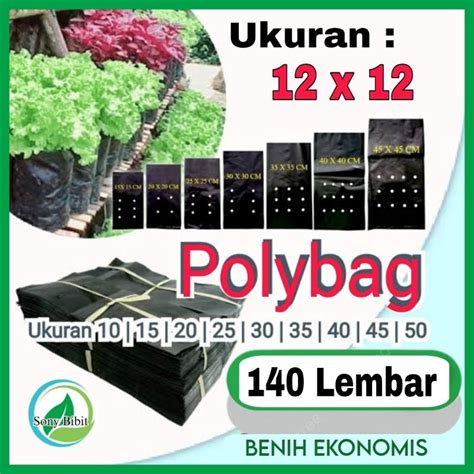 Jual Paket Polybag Tanaman Ukuran 12x12 Tebal Dan Kuat 140 Lembar