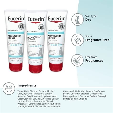 Crema para pies Eucerin con reparación avanzada para una sensación