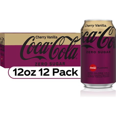 Coca Cola Cherry Vanilla Zero Sugar Fridge Pack Cans Fl Oz Pack