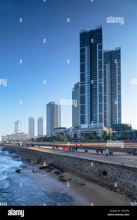 Galle Face Green and Galle Face Beach, Colombo, Sri Lanka Stock Photo ...