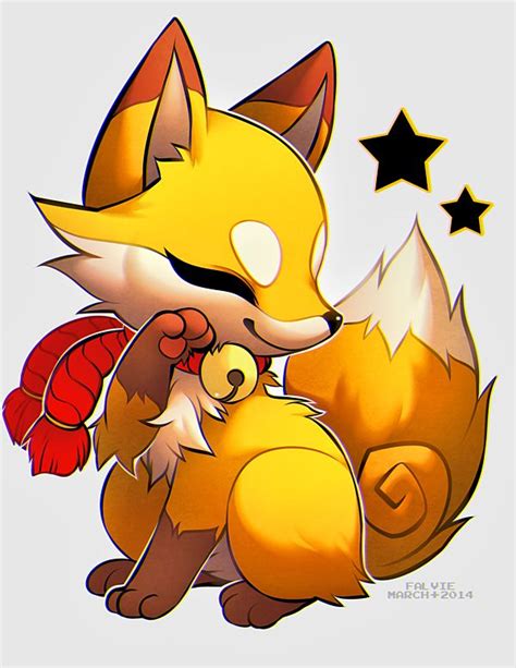 A Drawing Of A Fox With Feathers On It S Back And Stars In The Background