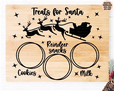 Cookies For Santa Tray Svg Png Dxf Treats For Santa Svg Treats