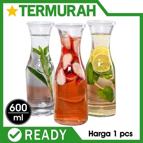 Jual Decanter Gelas Carafe Glass Karaf Juice 600ML Pitcher Botol Kaca