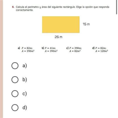 Calcula El Area Y El Per Metro Del Siguiente Rectangulo M De