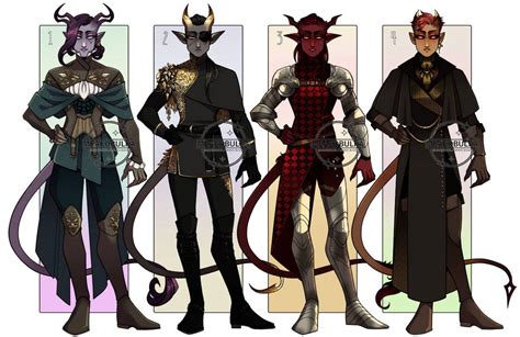 Tiefling Adoptables P5 3 Open By Mrakobulka On Deviantart