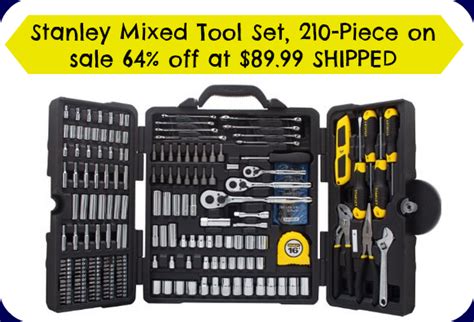 Today Only - STANLEY 210 Piece Mixed Tool Set 64% off at $89.99 SHIPPED ...