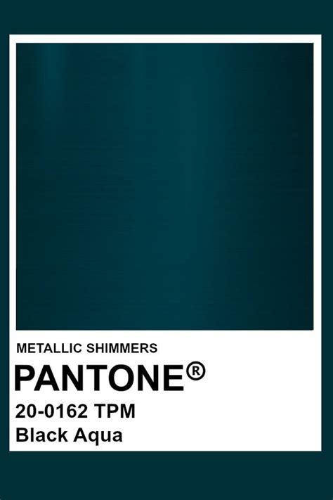 Black Aqua Metallic Pantone Color