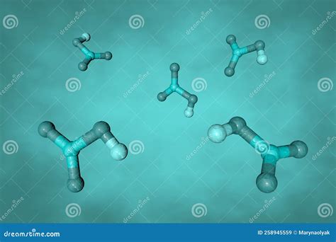 Nitric Acid A Highly Corrosive Mineral Acid Molecular Model On