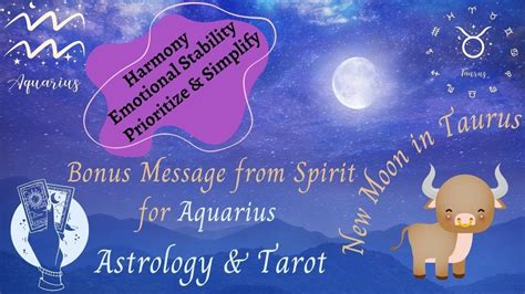 Aquarius BONUS New Moon Reading YouTube