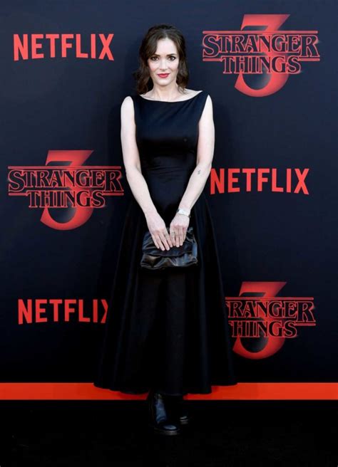 Winona Ryder Attends The Stranger Things Season 3 Premiere In Santa