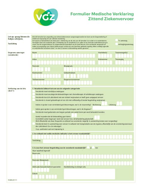 Invulbaar Online Formulier Medische Verklaring Zittend Van Gerwen