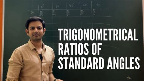 Trigonometrical Ratios Of Standard Angles ICSE CBSE Maths Std X